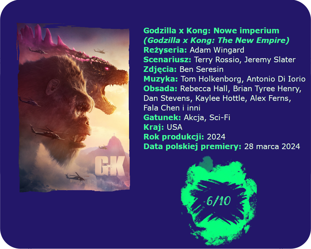 Godzilla i Kong: Nowe imperium (2022) godzilla i kong nowe imperium recenzja